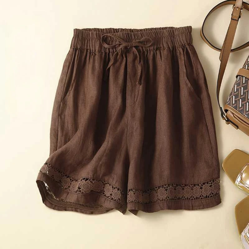 Short décontracté à motifs floraux avec taille élastique ample. 3